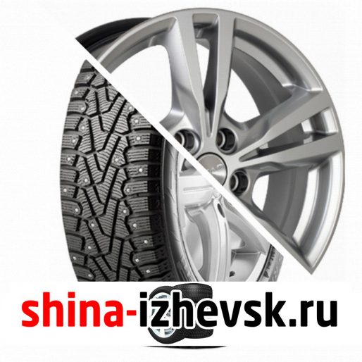 Колесо в сборе Pirelli Winter Ice Zero 225/65 R17 T 106 + СКАД Мельбурн 7xR17 5×114.3 ET45 DIA60.1 Серебристый в Ижевске